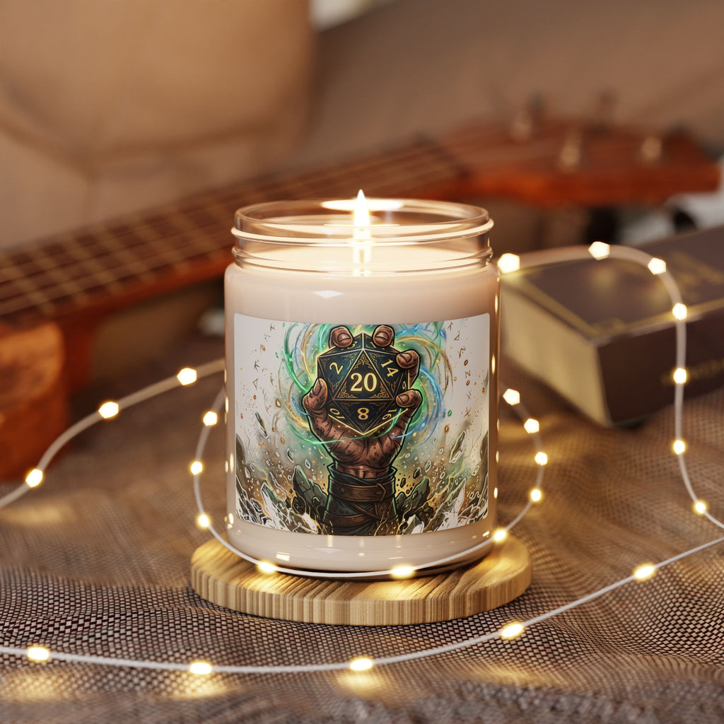 D20 Dice Magic Soy Candle — 9oz Scented Candle for D&D Gamers