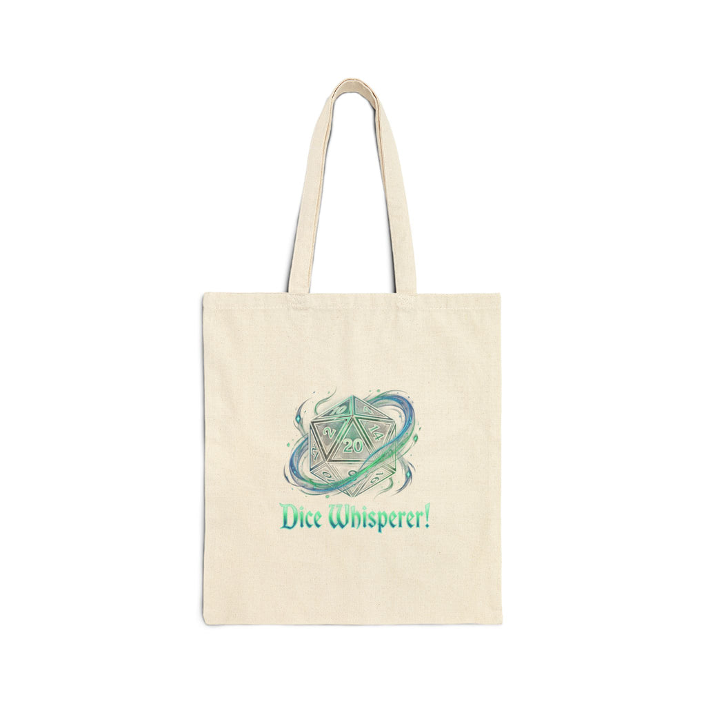Tote Bag — "Dice Whisperer" Fantasy RPG Canvas Tote