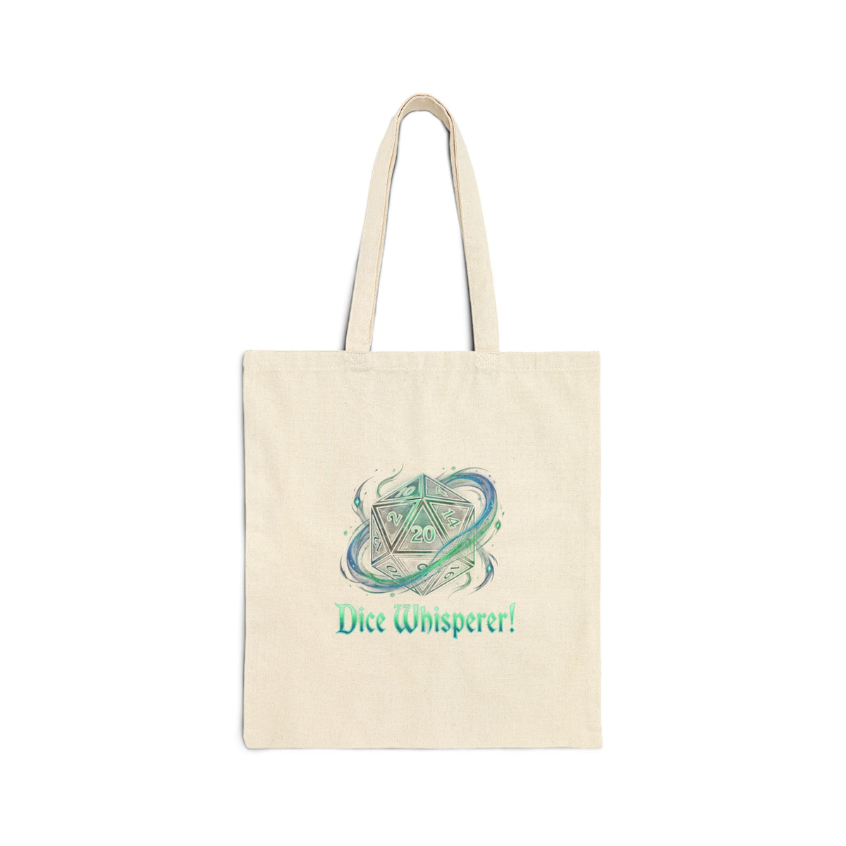 Tote Bag — "Dice Whisperer" Fantasy RPG Canvas Tote