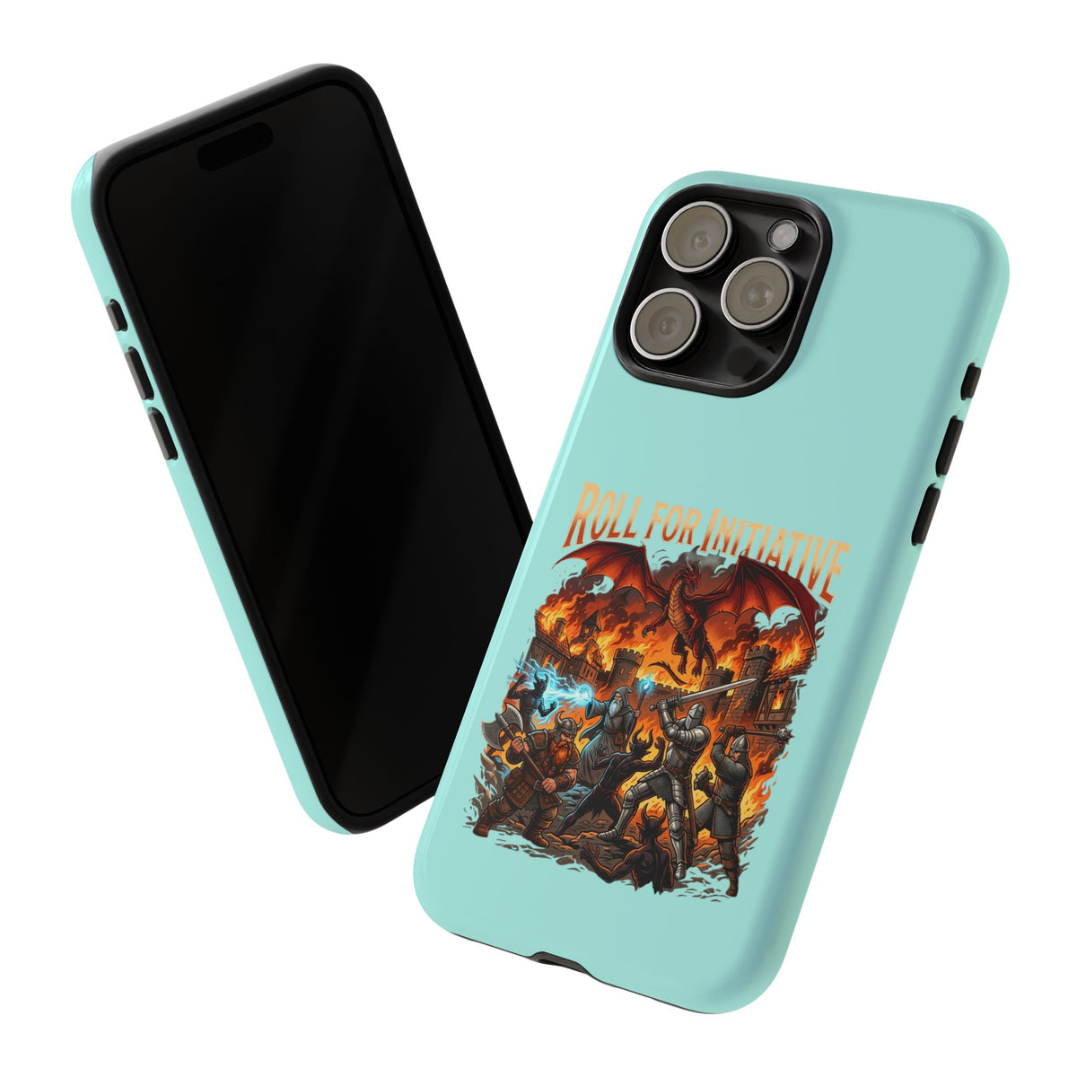 Phone Case — "Roll for Initiative" Fantasy RPG Battle Design