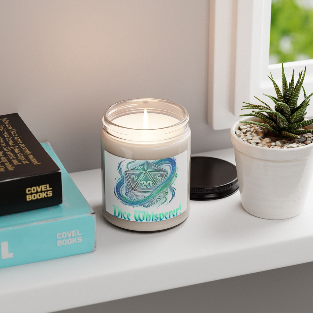 Dice Whisperer Soy Candle — 9oz Scented Gamer Candle (D20 Design)